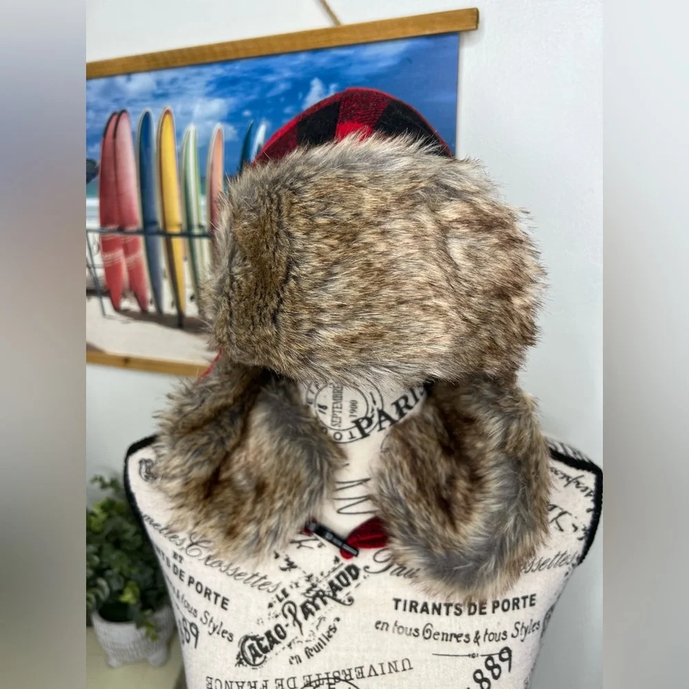 Brand New-KBETHOS Lumberjack Plaid Aviator Trapper Hat